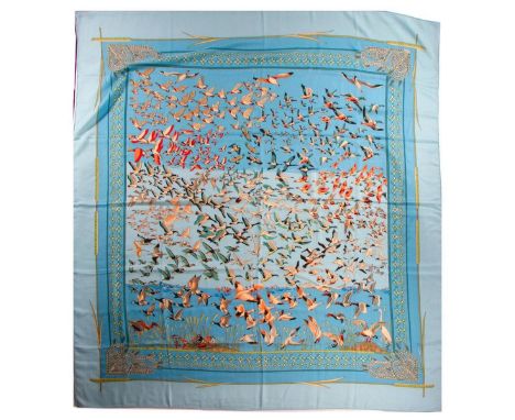 Hermes Cashmere &amp; Silk Blend Shawl. 65% Cashmere and 35% Silk. Measurements: 53" x 53" approximately. Condition: Good - G