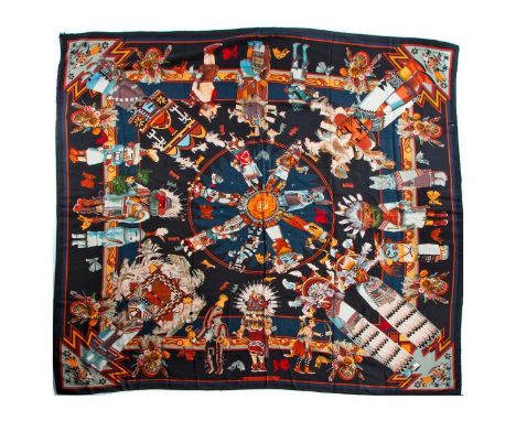 Hermes Cashmere &amp; Silk Blend Shawl. 65% Cashmere and 35% Silk. Measurements: 53" x 53" approximately. Condition: Good - G