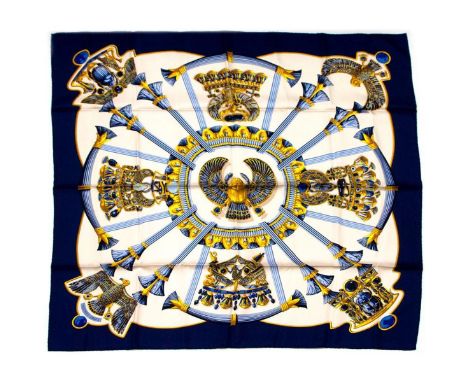 Hermes Silk Scarf Measurements: 35 x 35". Condition: Excellent - shows very minor evidence of handling. Shipping: Domestic: F