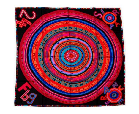 Hermes Silk Scarf Measurements: 35 x 35". Condition: Excellent - shows very minor evidence of handling. Shipping: Domestic: F