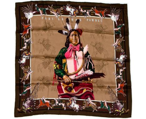 Two Hermes Silk Scarve&nbsp;and Bandanna. made in France. Measurements: 26&nbsp;x 26 in. 39 x 26 in approximately. Condition: