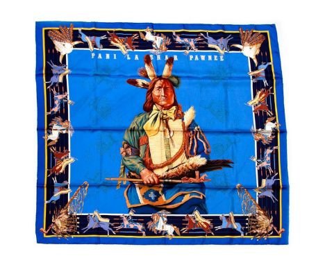 Hermes Silk Scarf Measurements: 35 x 35". Condition: Excellent - shows very minor evidence of handling. Shipping: Domestic: F