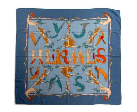Hermes Cashmere &amp; Silk Blend Scarf. 65% Cashmere and 35% Silk. Condition: Good - Gently used with signs of wear, light sc