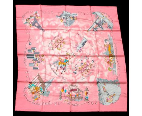 Hermes Silk Scarf Measurements: 35 x 35". Condition: Excellent - shows very minor evidence of handling. Shipping: Domestic: F