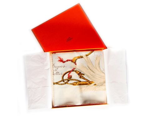 Hermes Silk Scarf Measurements: 35 x 35". Condition: Excellent - shows very minor evidence of handling. Shipping: Domestic: F