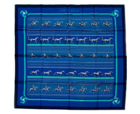 Hermes Silk Scarf Measurements: 35 x 35". Condition: Excellent - shows very minor evidence of handling. Shipping: Domestic: F