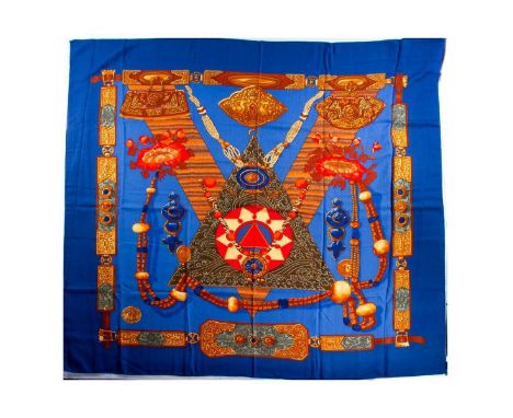 Hermes Cashmere &amp; Silk Blend Shawl. 65% Cashmere and 35% Silk. Measurements: 53" x 53" approximately. Condition: Excellen