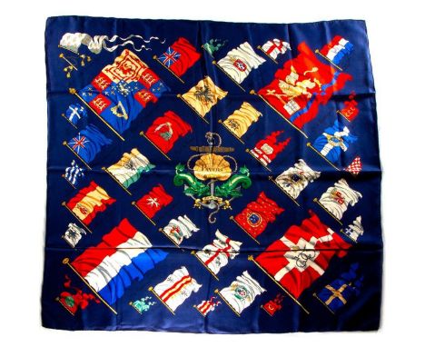Hermes Silk Scarf Measurements: 35 x 35". Condition: Excellent - shows very minor evidence of handling. Shipping: Domestic: F