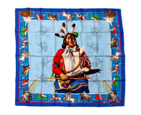 Hermes Silk Scarf Measurements: 35 x 35". Condition: Excellent - shows very minor evidence of handling. Shipping: Domestic: F