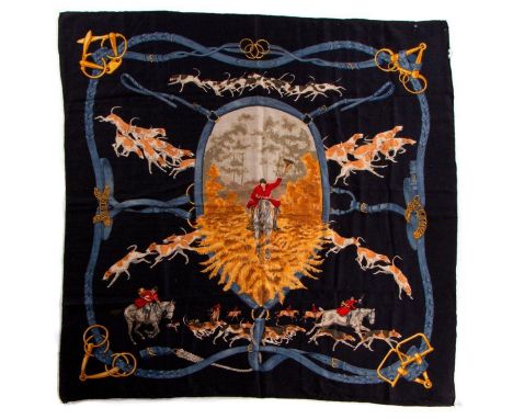 Hermes Cashmere &amp; Silk Blend Scarf. 65% Cashmere and 35% Silk. Condition: Good - Gently used with signs of wear, light sc