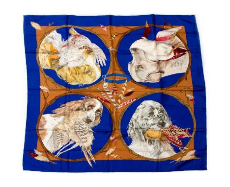 Hermes Silk Scarf Measurements: 35 x 35". Condition: Excellent - shows very minor evidence of handling. Shipping: Domestic: F