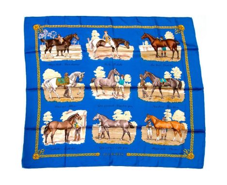 Hermes Silk Scarf Measurements: 35 x 35". Condition: Excellent - shows very minor evidence of handling. Shipping: Domestic: F