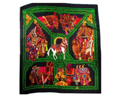 Hermes Cashmere &amp; Silk Blend Shawl. 65% Cashmere and 35% Silk. Measurements: 53" x 53" approximately. Condition: Good - G
