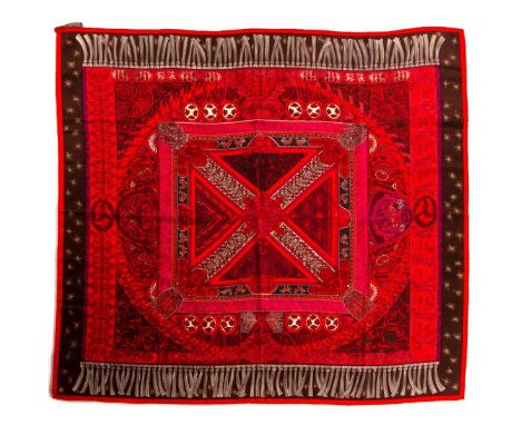 Hermes Cashmere &amp; Silk Blend Scarf. 65% Cashmere and 35% Silk.&nbsp; Measurements: 35" x 35" approximately. Condition: Ex