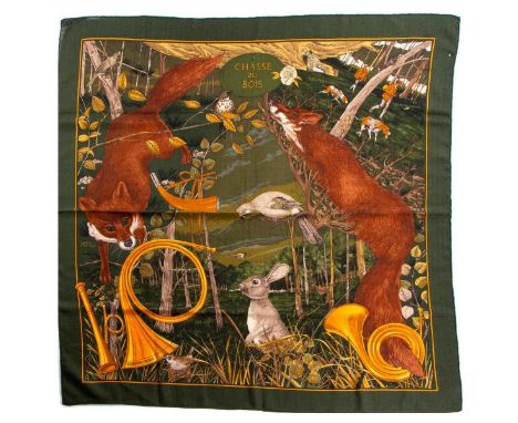 Hermes Cashmere &amp; Silk Blend Scarf. 65% Cashmere and 35% Silk. Condition: Good - Gently used with signs of wear, light sc
