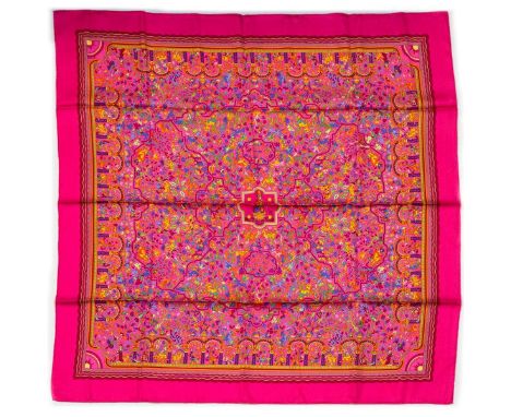 Hermes Silk Scarf Measurements: 35 x 35". Condition: Excellent - shows very minor evidence of handling. Shipping: Domestic: F