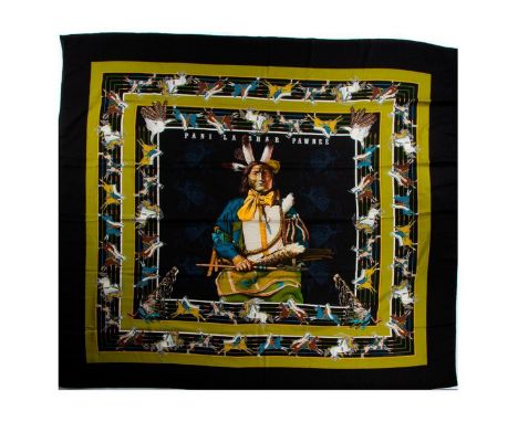 Hermes Cashmere &amp; Silk Blend Shawl. 65% Cashmere and 35% Silk. Measurements: 53" x 53" approximately. Condition: Excellen