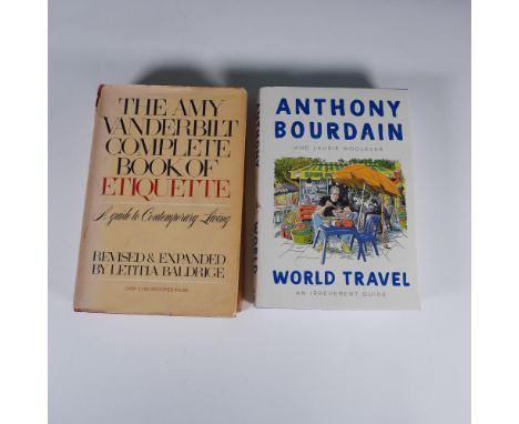 This 2-piece hardcover book set includes World Travel: An Irreverent Guide by Anthony Bourdain and Laurie Woolever (First Edi