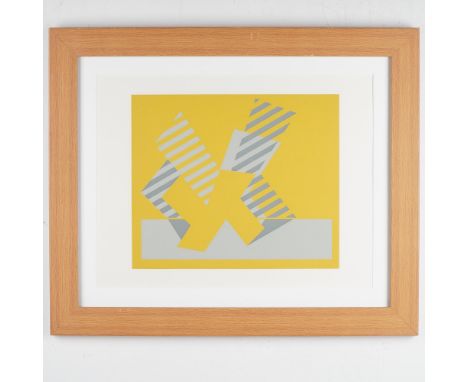This striking screenprint by Bauhaus and Minimalist artist Josef Albers is from his groundbreaking series Formulation: Articu