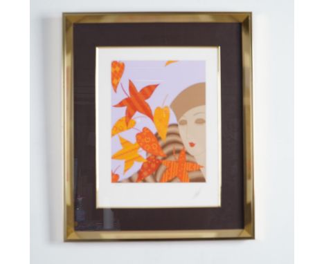 This signed and numbered limited edition serigraph by Erte (Romain de Tirtoff), titled Autumn, is part of his celebrated "Fou