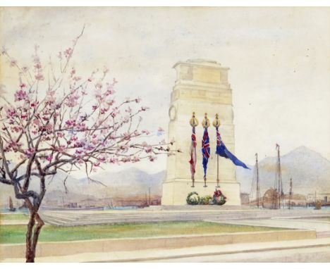 Winifred Griffen (early 20th Century) The Cenotaph, Hong Kong; The Peak, Hong Kong Two, both watercolour, on on paper, one on