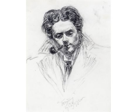 Charles Sargeant Jagger (1885-1934) Portrait of Reginald Robert Tomlinson Signed and inscribed Tommy Pencil 18 x 13cm ++Some 