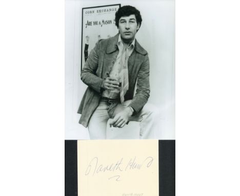 Actor Gareth Hunt Signed card with 10 x 8 inch unsigned photo. Alan Leonard Hunt, known as Gareth Hunt, was a British televis