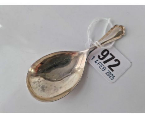 Another caddy spoon with oval bowl. Sheffield 1920 By H A