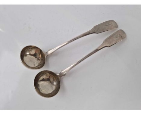 Pair of Scottish fiddle pattern sauce ladles By R T 56g