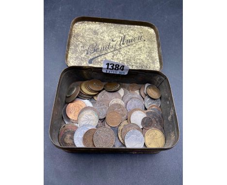 Vintage tin of interesting coins