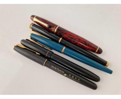 Five vintage ink fountain pens