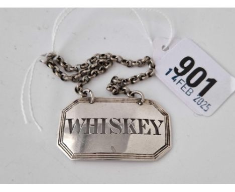 Another wine ticket, similar for Whisky . London 1840 By CR GS
