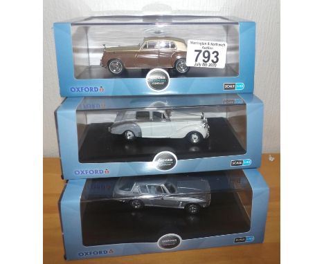 Oxford 1:43 scale x 3 automobiles. P&amp;P Group 2 (£18+VAT for the first lot and £2+VAT for subsequent lots) 