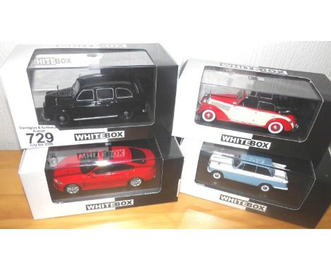 Whitebox 1:43 scale x 4 mixed lot motor cars. P&amp;P Group 2 (£18+VAT for the first lot and £2+VAT for subsequent lots) 