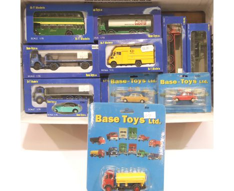 Twenty assorted car, van and truck base toys. P&amp;P Group 3 (£25+VAT for the first lot and £5+VAT for subsequent lots) 