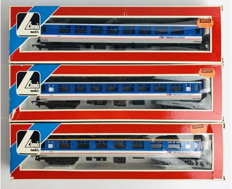 3x Lima OO Gauge NSE Network Southeast Livery Passenger Coaches - All Boxed. P&amp;P Group 2 (£18+VAT for the first lot and £