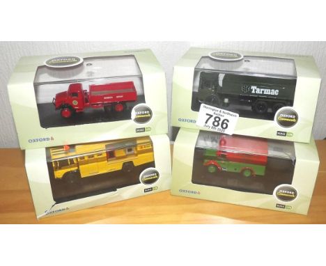 Oxford x 4 1:76 scale mixed commercial lorries. P&amp;P Group 2 (£18+VAT for the first lot and £2+VAT for subsequent lots) 