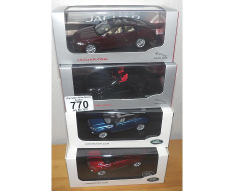 IXO 1:43 scale Jaguar x 2 Land Rover Evoque 1:43 scale x 2. P&amp;P Group 2 (£18+VAT for the first lot and £2+VAT for subsequ