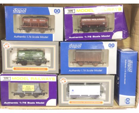 Thirteen assorted Dapol wagons including tank wagons. P&amp;P Group 2 (£18+VAT for the first lot and £2+VAT for subsequent lo