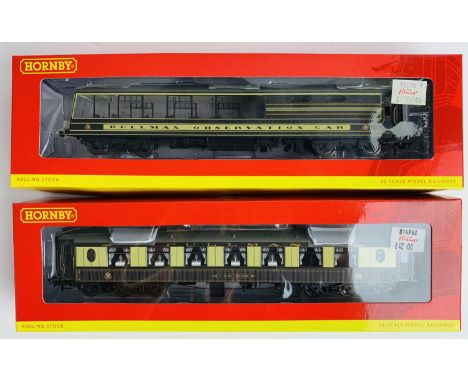 Hornby R4437 Pullman Observation Car &amp; R4385 12 Wheel Pullman with Lights No.98 - Both Boxed. P&amp;P Group 2 (£18+VAT fo