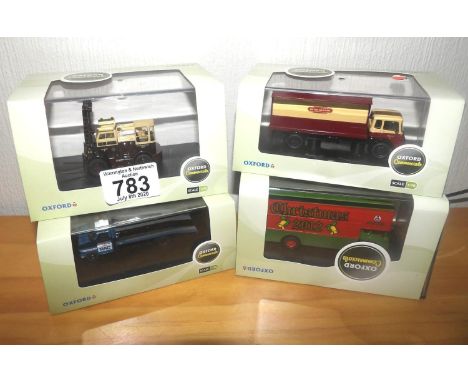 Oxford x 4 1:76 scale mixed lot of commercial vehicles. P&amp;P Group 2 (£18+VAT for the first lot and £2+VAT for subsequent 