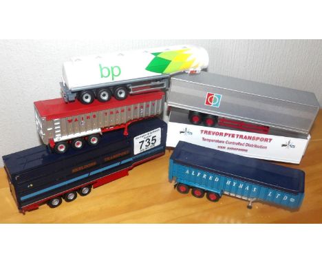 Oxford 1:76 scale x 6 trailers livestock, tankers, tippers etc. P&amp;P Group 2 (£18+VAT for the first lot and £2+VAT for sub