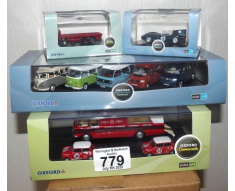 Oxford 1:76 Volkswagen set BMC Competition Set and Jaguar D Type and BRS Foden. P&amp;P Group 2 (£18+VAT for the first lot an