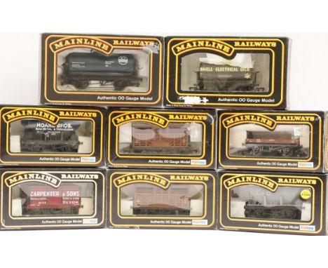 Mainline Wagons x 8 including tanker, cattle, hopper etc. P&amp;P Group 1 (£14+VAT for the first lot and £1+VAT for subsequen