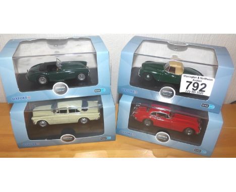 Oxford 1:43 scale x 4 automobiles. P&amp;P Group 2 (£18+VAT for the first lot and £2+VAT for subsequent lots) 