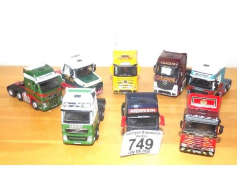 Oxford 1:76 scale 8 tractor units Scania, Volvo, Merc, DAF etc. P&amp;P Group 2 (£18+VAT for the first lot and £2+VAT for sub