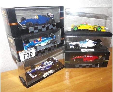 Mixed job lot x 6 Formula 1 race cars, onyx etc. P&amp;P Group 2 (£18+VAT for the first lot and £2+VAT for subsequent lots) 