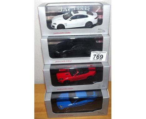 IXO 1:43 scale Jaguar mixed saloon and sports cars. P&amp;P Group 2 (£18+VAT for the first lot and £2+VAT for subsequent lots