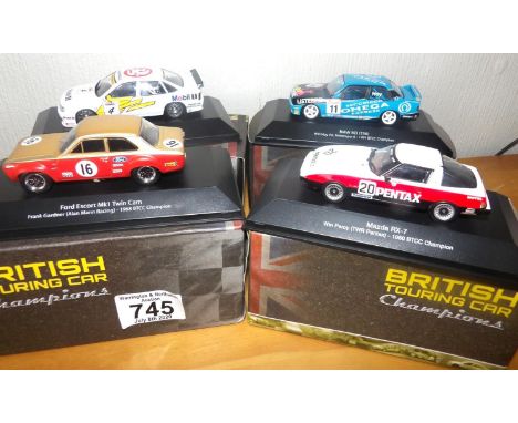 Atlas Editions 1:43 scale x 4 British Touring Car Champions. P&amp;P Group 2 (£18+VAT for the first lot and £2+VAT for subseq