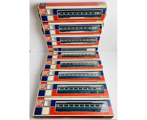 9x Jouef OO Gauge Blue / Grey Intercity Passenger Coaches - All Boxed. P&amp;P Group 3 (£25+VAT for the first lot and £5+VAT 